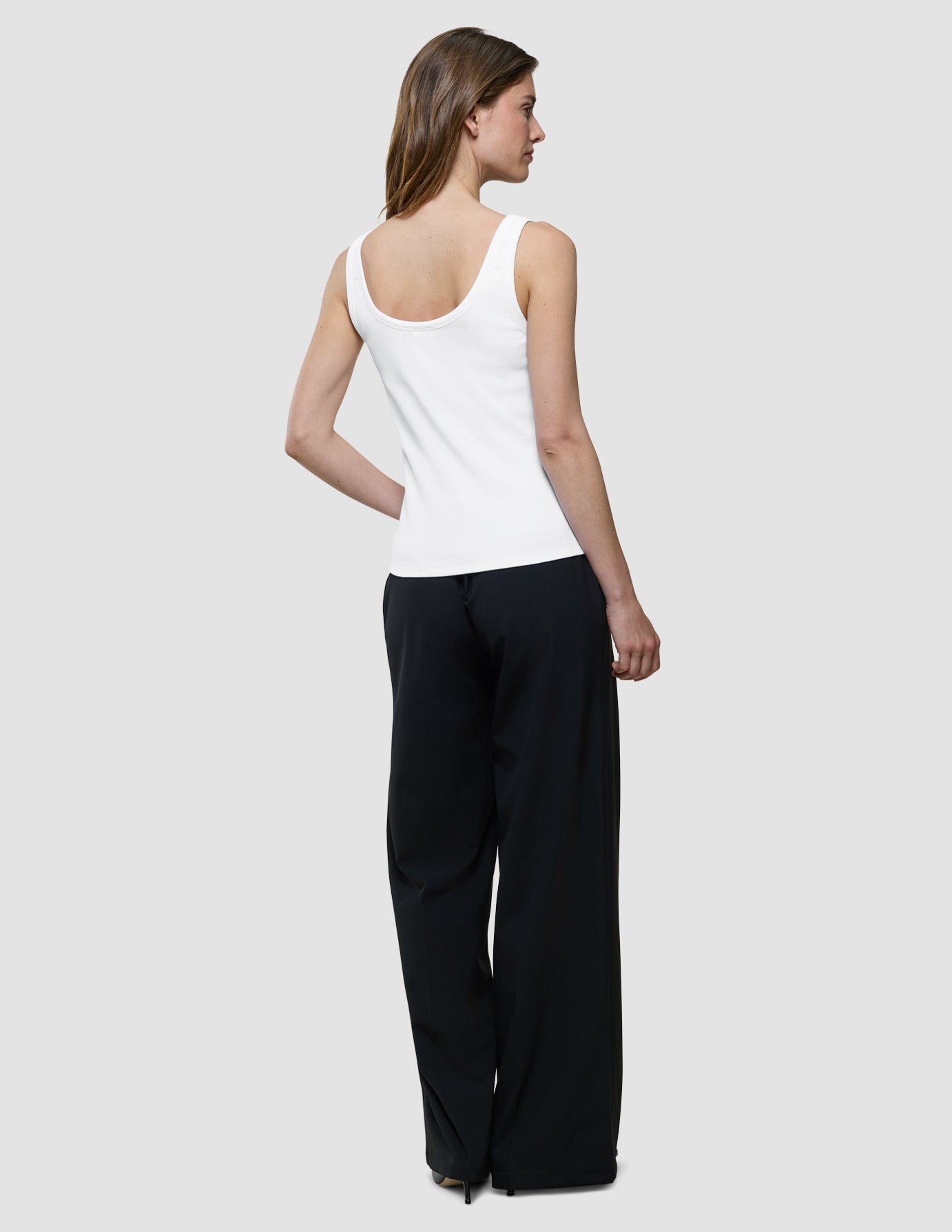 Rib Tank Top White